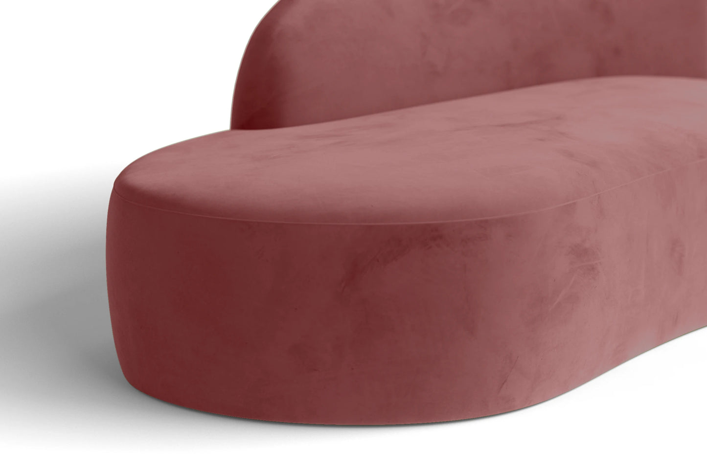 Caserta 4 Seater Left Hand Facing Chaise Lounge Corner Sofa Pink Velvet