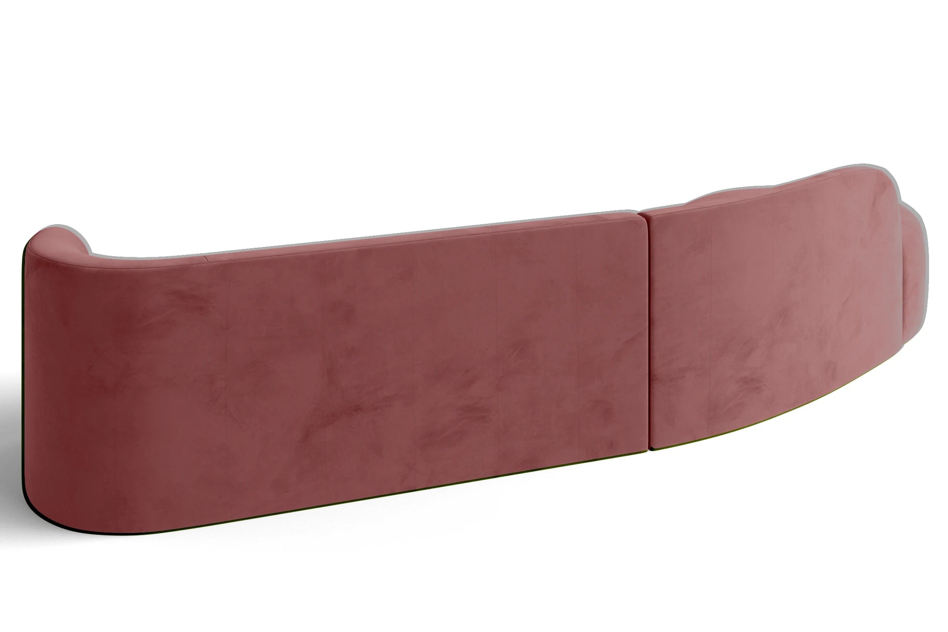 Caserta 4 Seater Left Hand Facing Chaise Lounge Corner Sofa Pink Velvet