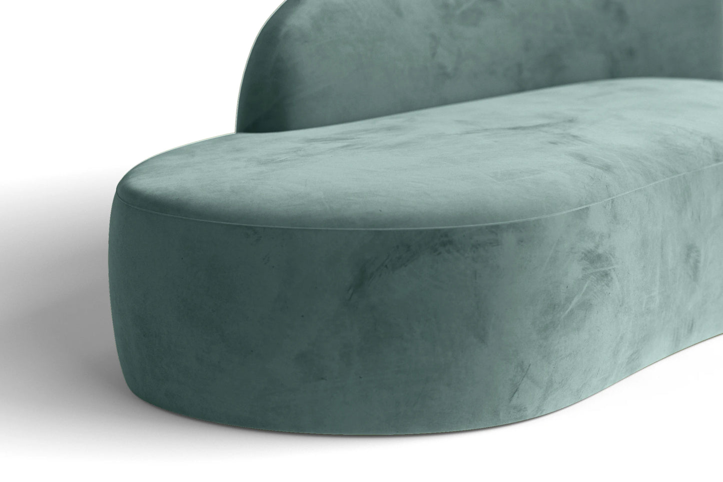 Caserta 4 Seater Left Hand Facing Chaise Lounge Corner Sofa Teal Velvet