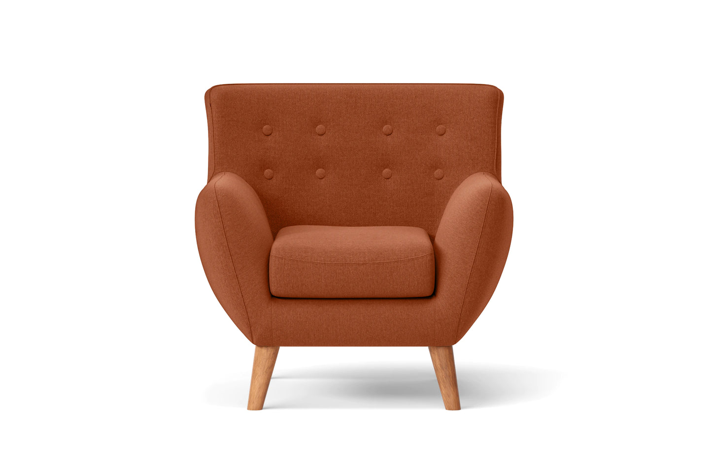 Casoria Armchair Orange Linen Fabric