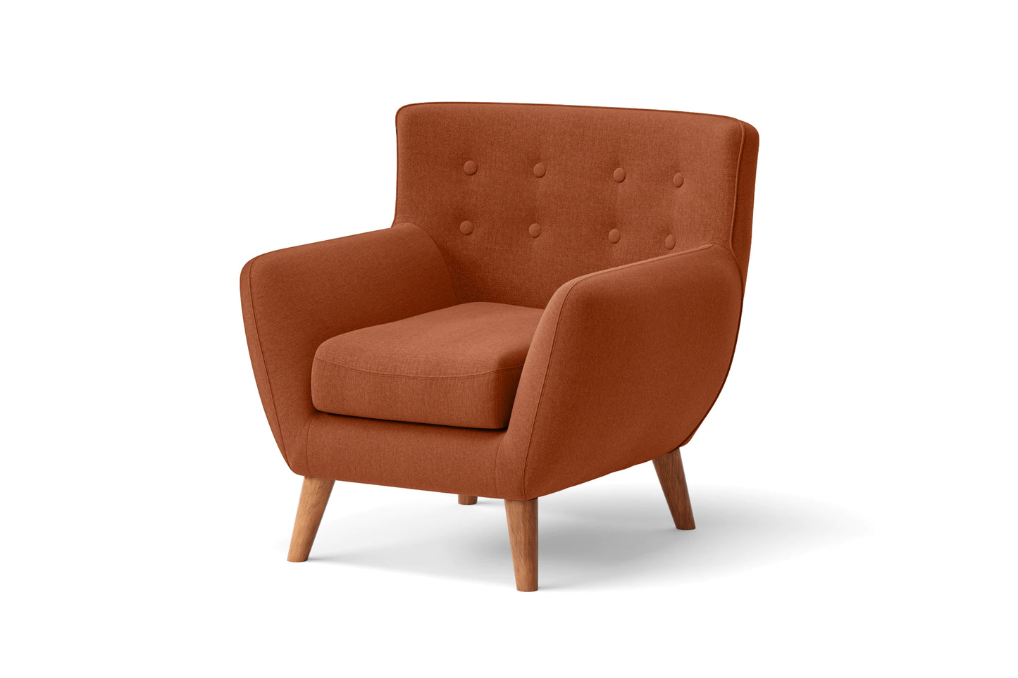 Casoria Armchair Orange Linen Fabric