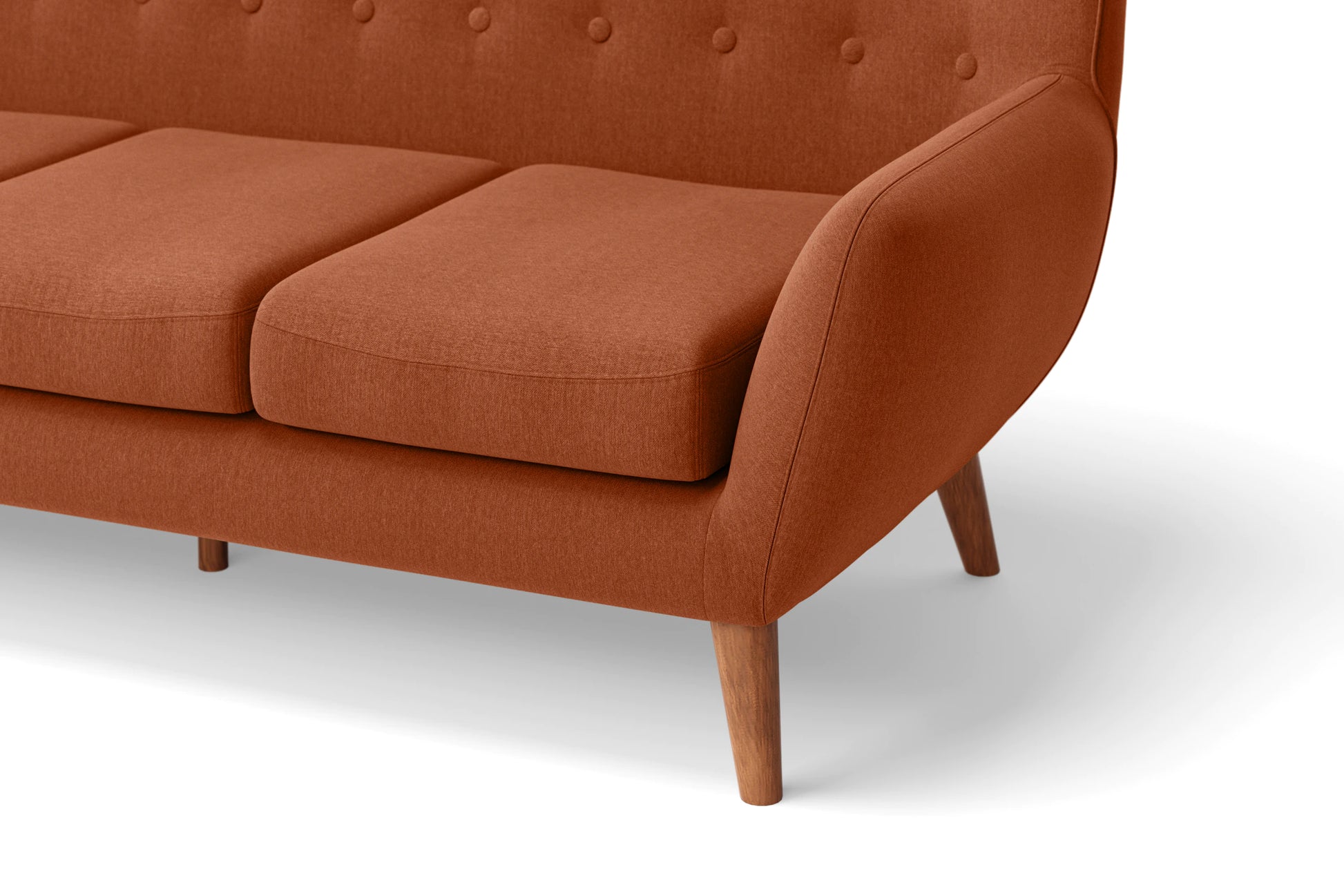 Casoria Armchair Orange Linen Fabric