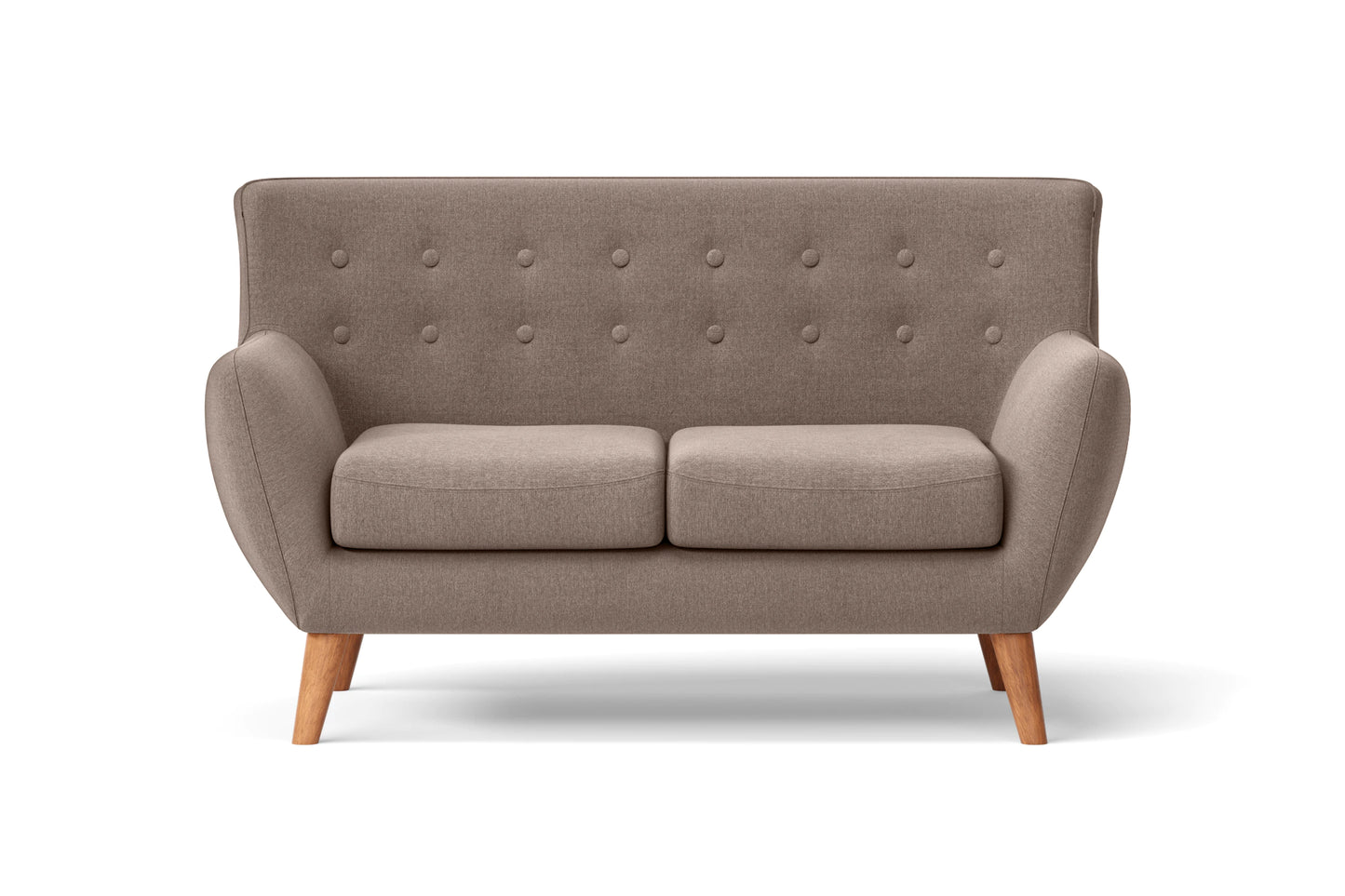 Casoria 2 Seater Sofa Caramel Linen Fabric