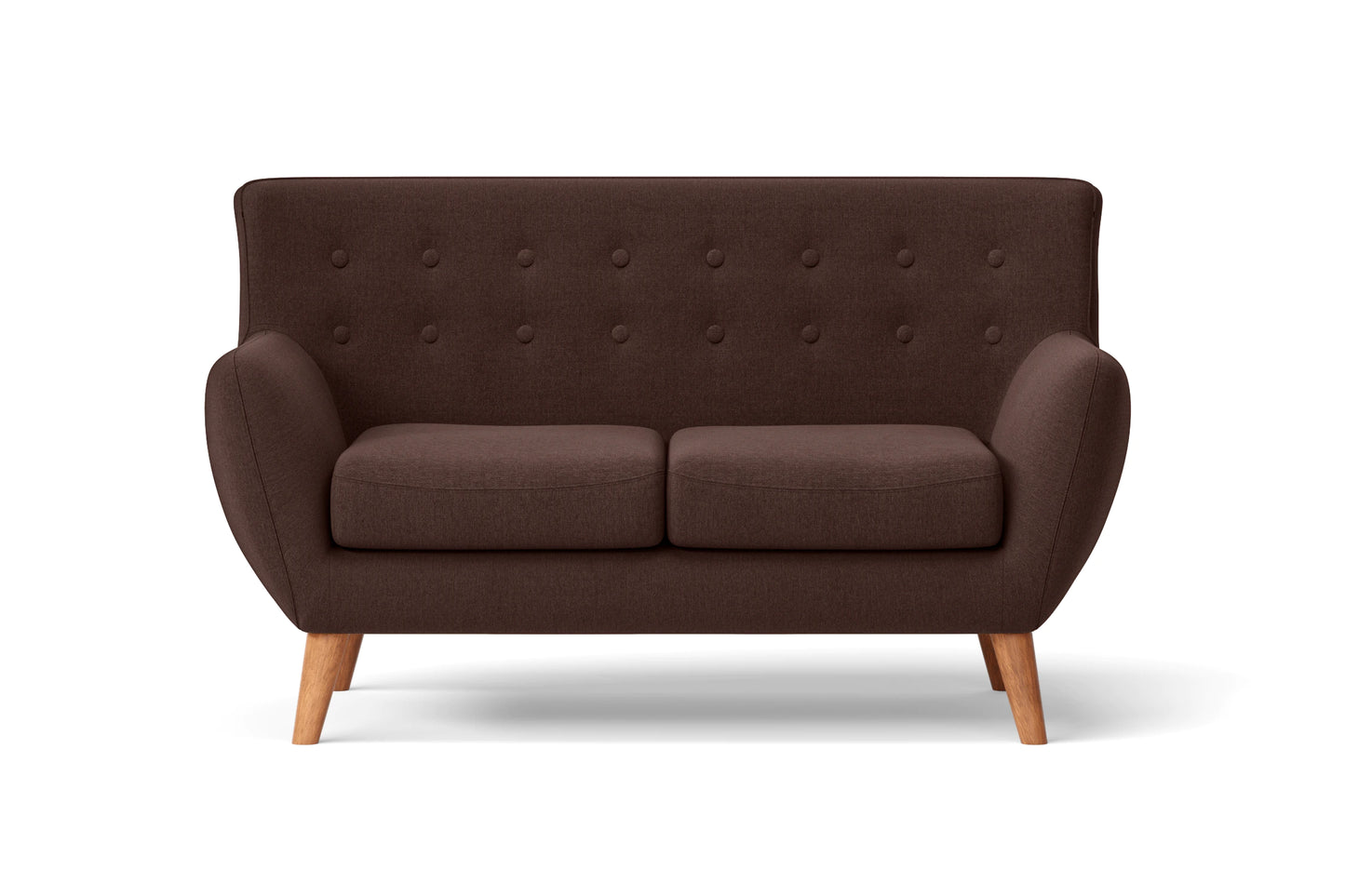 Casoria 2 Seater Sofa Coffee Brown Linen Fabric