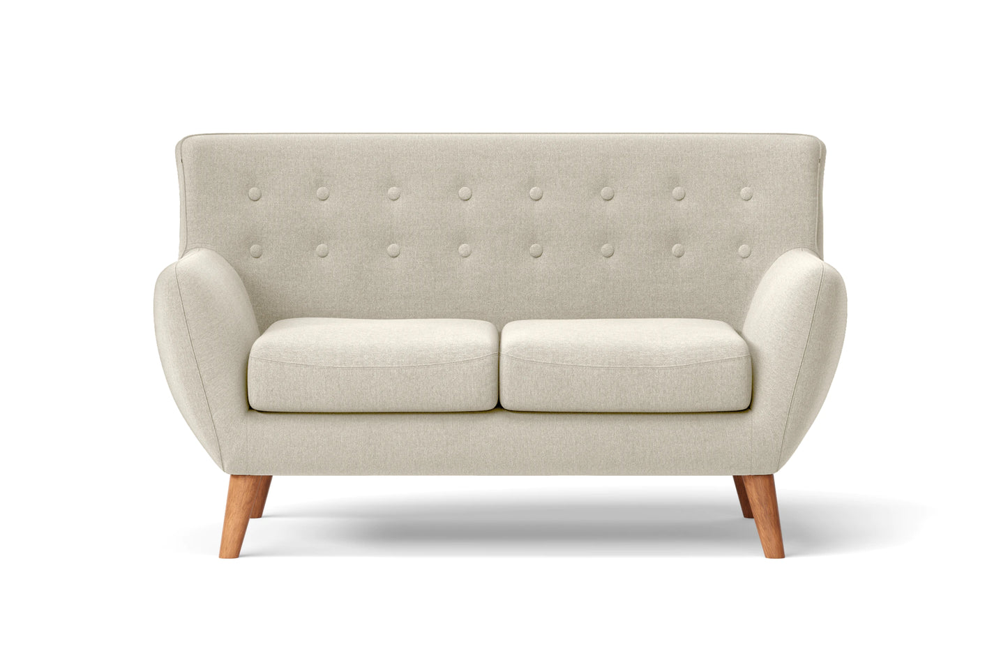 Casoria 2 Seater Sofa Cream Linen Fabric