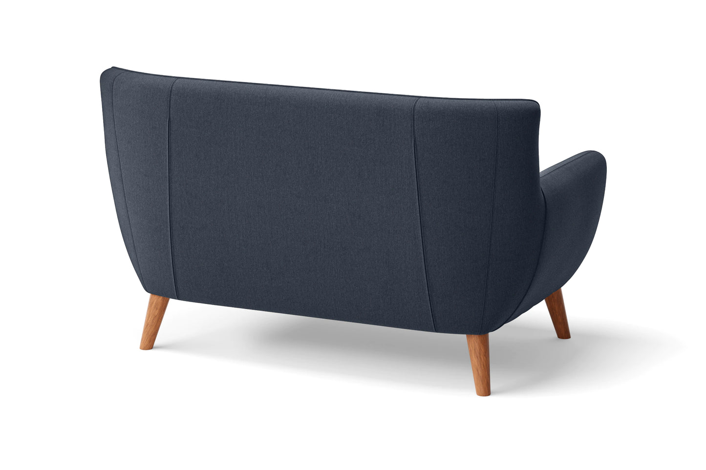 Casoria 2 Seater Sofa Dark Blue Linen Fabric