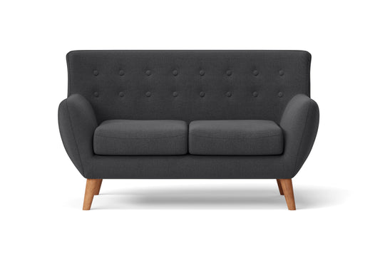 Casoria 2 Seater Sofa Dark Grey Linen Fabric