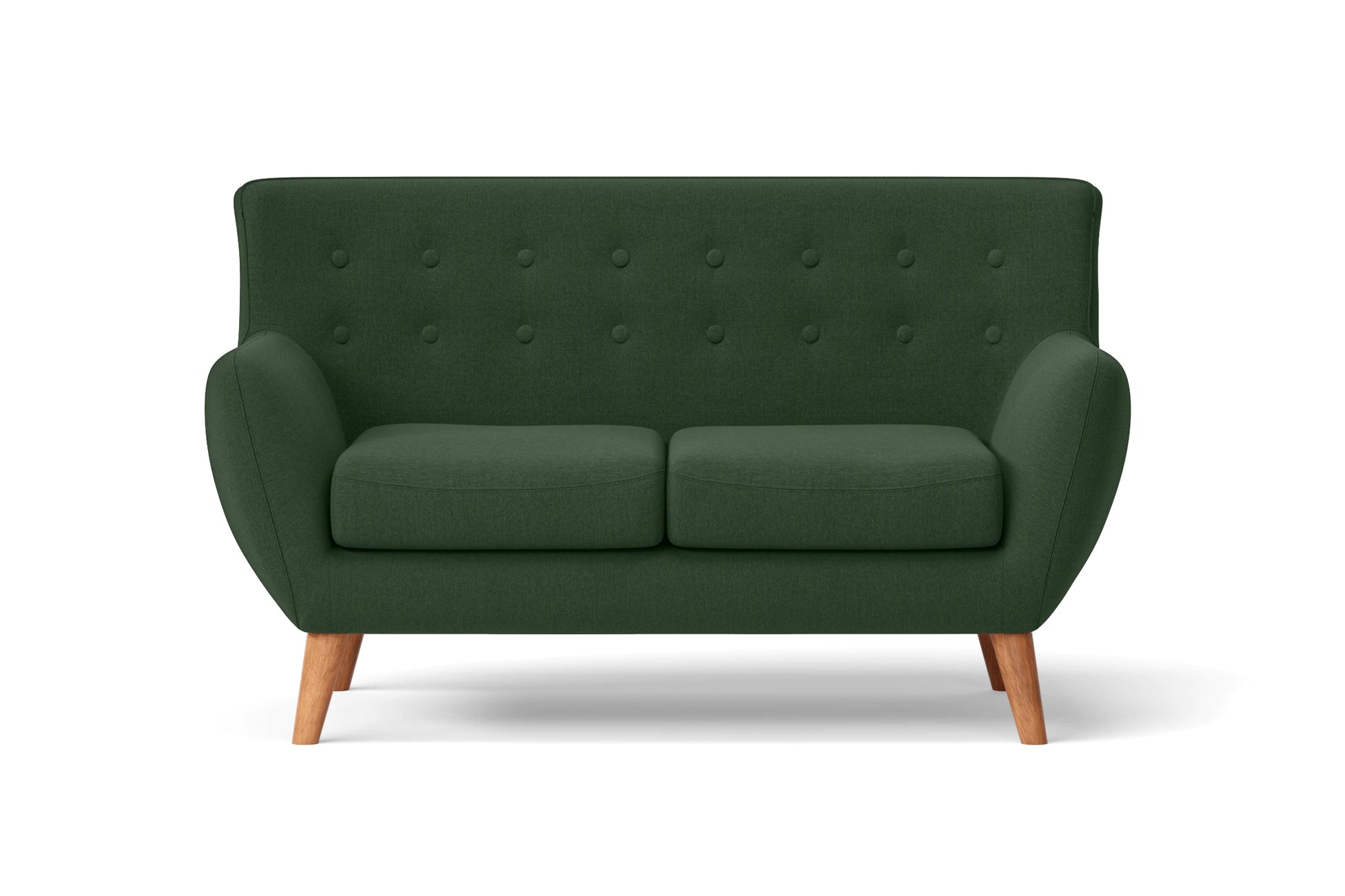 Casoria 2 Seater Sofa Forest Green Linen Fabric