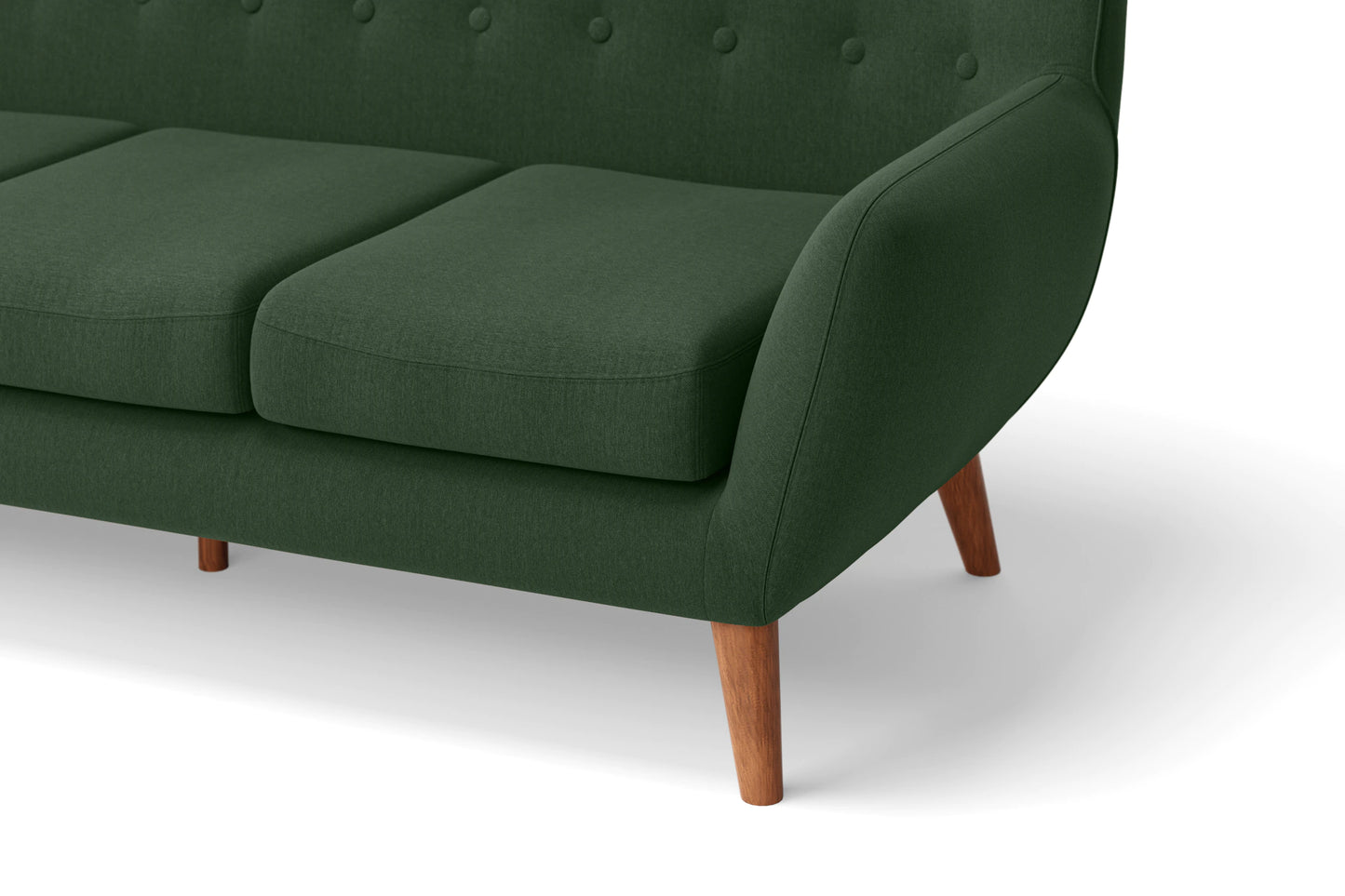 Casoria 2 Seater Sofa Forest Green Linen Fabric