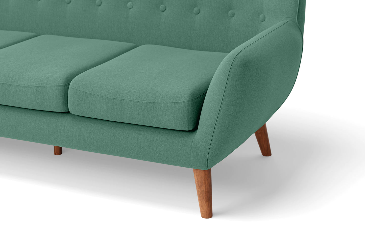 Casoria 2 Seater Sofa Mint Green Linen Fabric