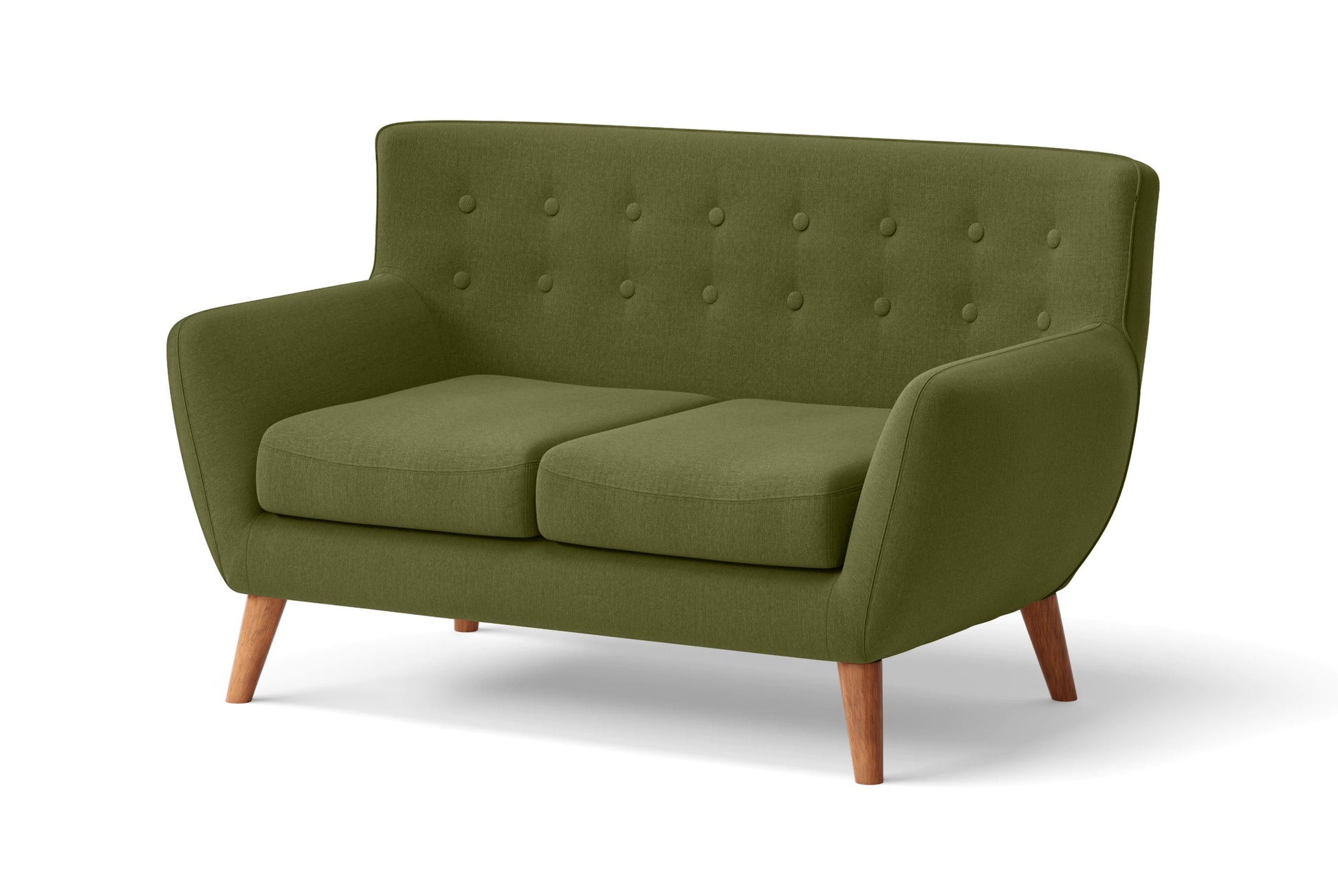 Casoria 2 Seater Sofa Olive Linen Fabric