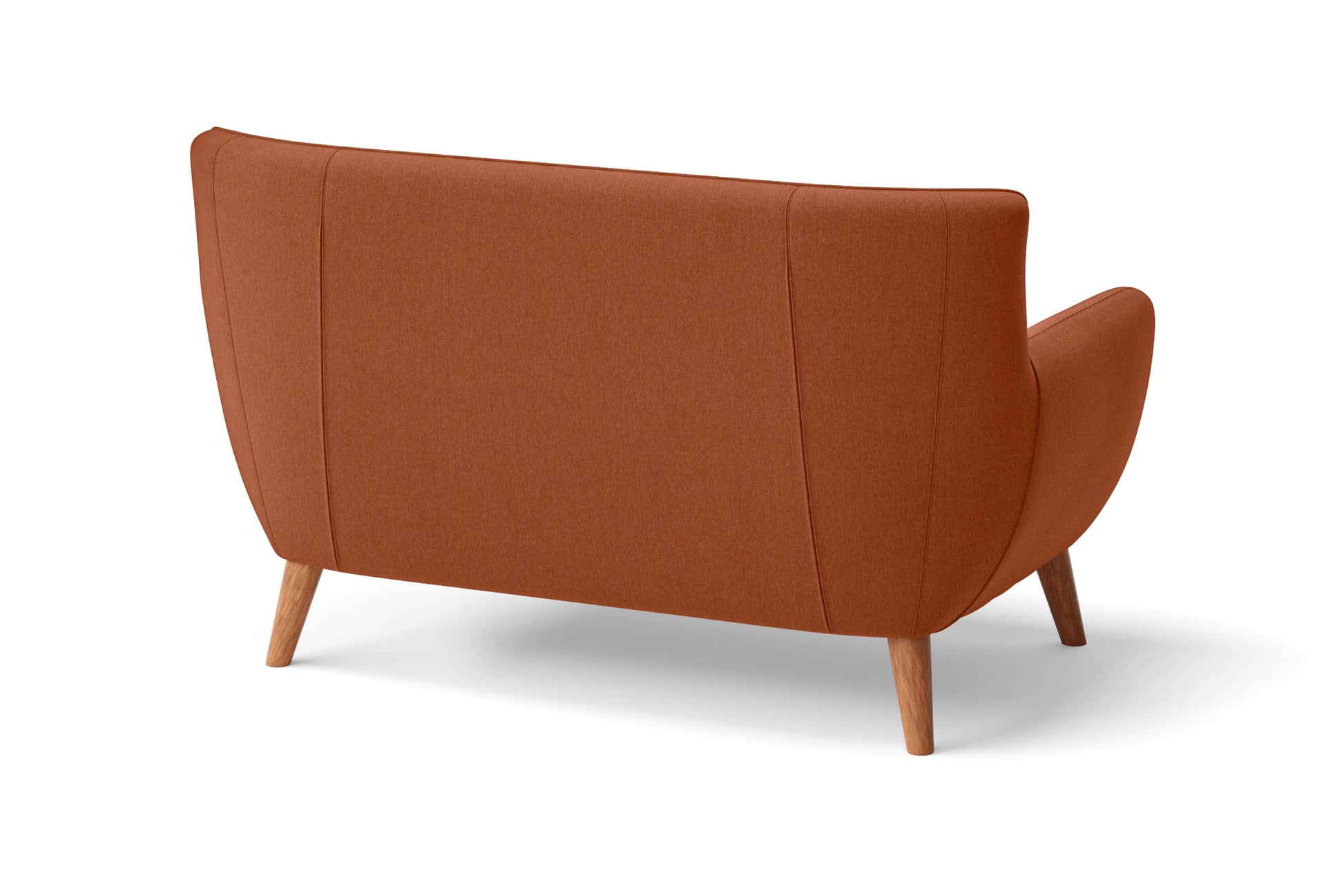 Casoria 2 Seater Sofa Orange Linen Fabric