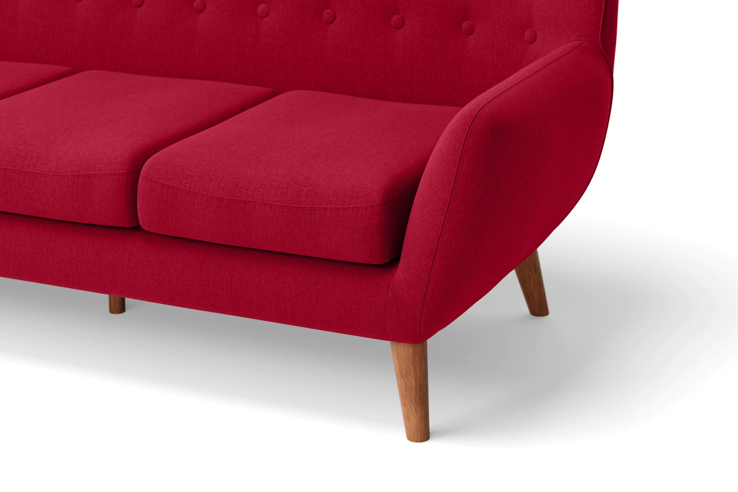 Casoria 2 Seater Sofa Red Linen Fabric