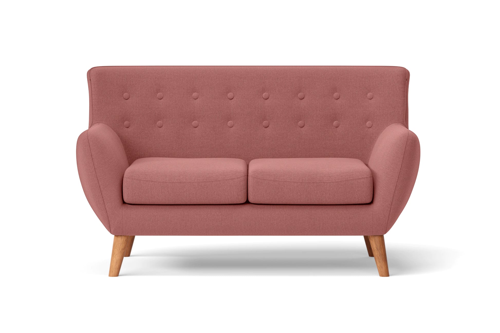 Casoria 2 Seater Sofa Rose Pink Linen Fabric