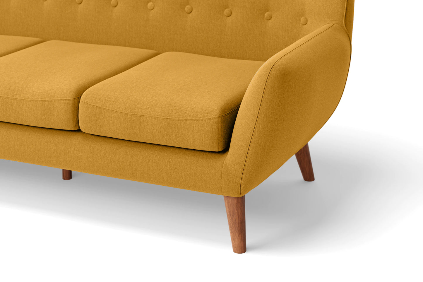 Casoria 2 Seater Sofa Yellow Linen Fabric