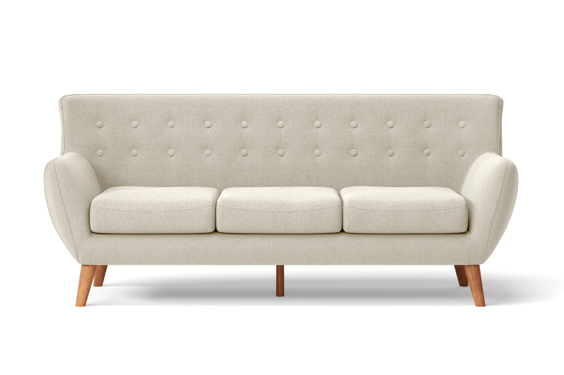 Casoria 3 Seater Sofa Cream Linen Fabric