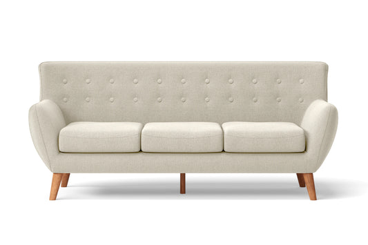 Casoria 3 Seater Sofa Cream Linen Fabric