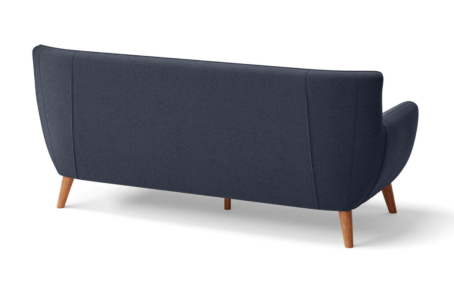 Casoria 3 Seater Sofa Dark Blue Linen Fabric