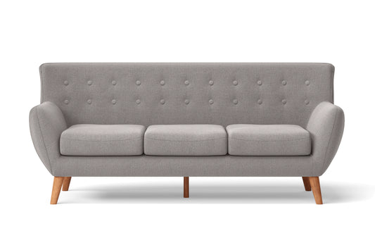 Casoria 3 Seater Sofa Grey Linen Fabric