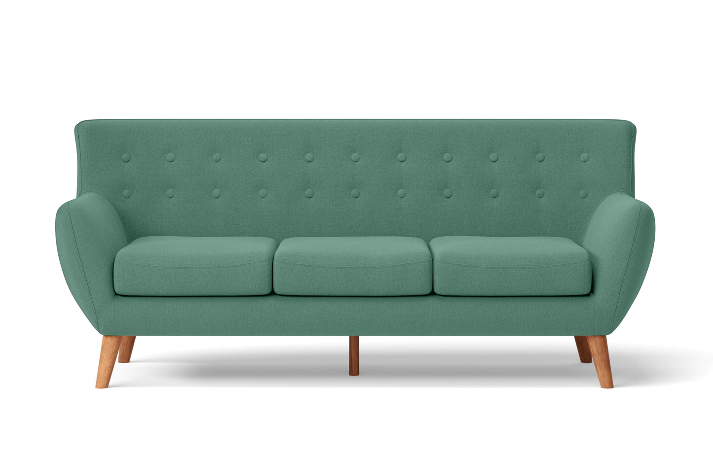 Casoria 3 Seater Sofa Mint Green Linen Fabric