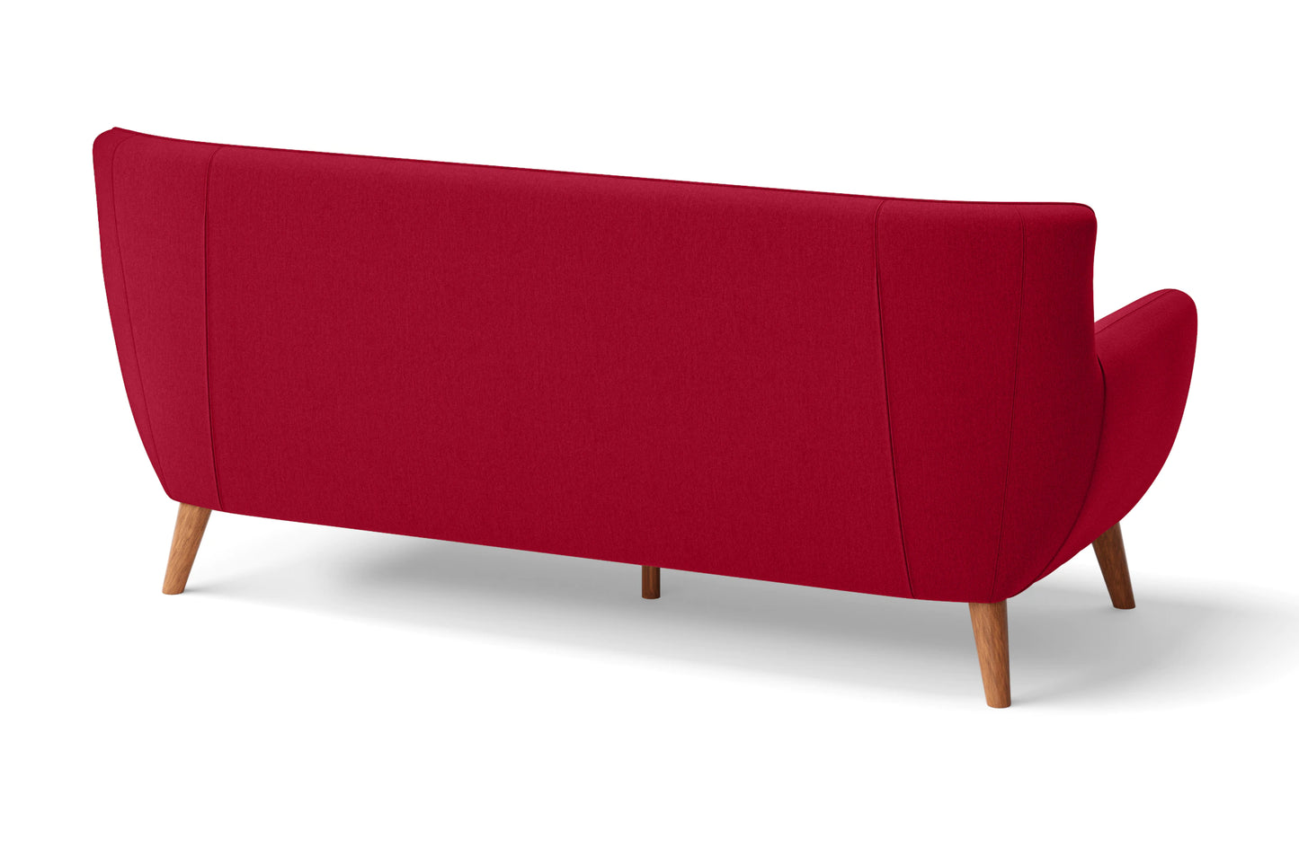 Casoria 3 Seater Sofa Red Linen Fabric