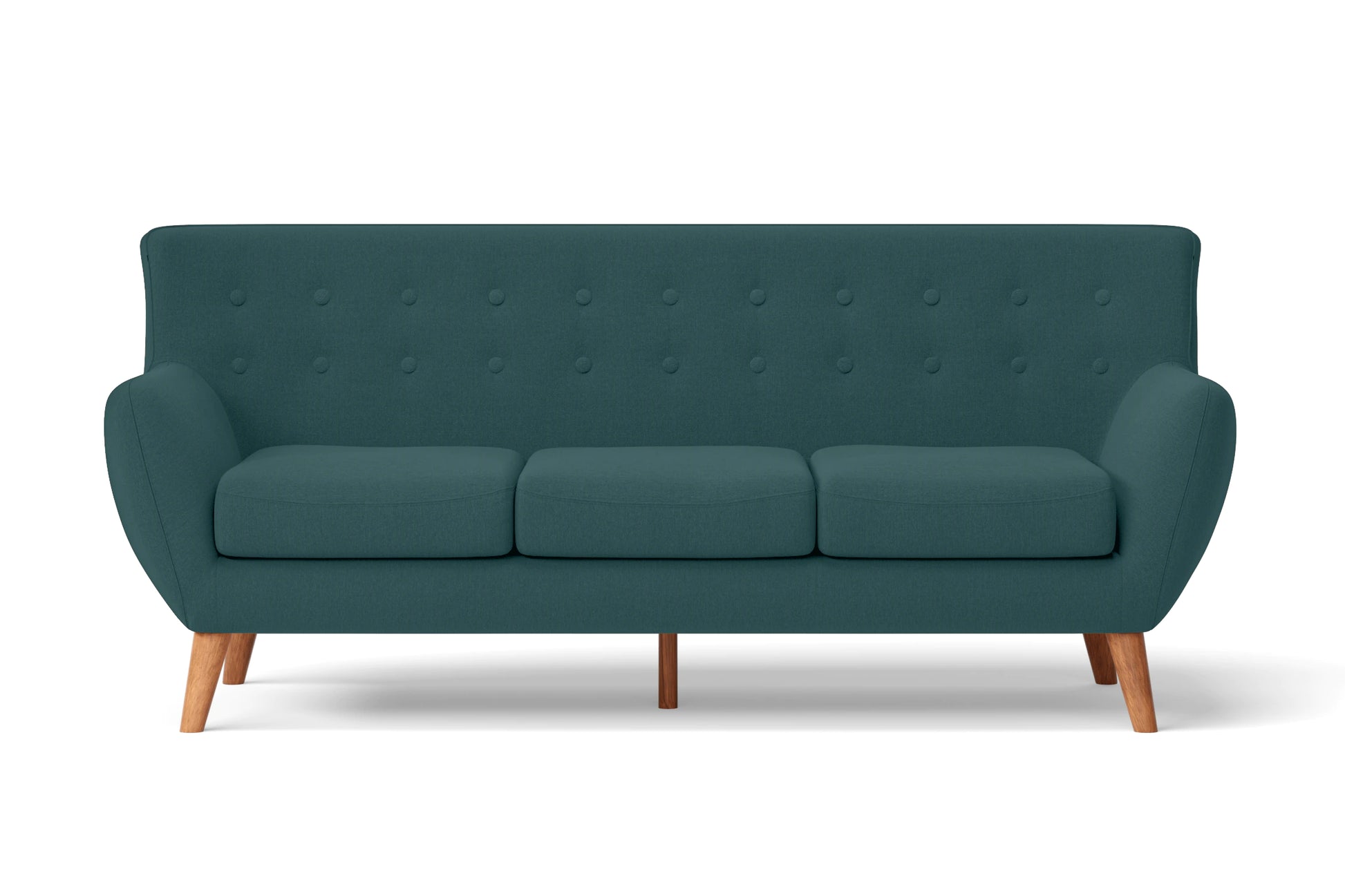 Casoria 3 Seater Sofa Teal Linen Fabric