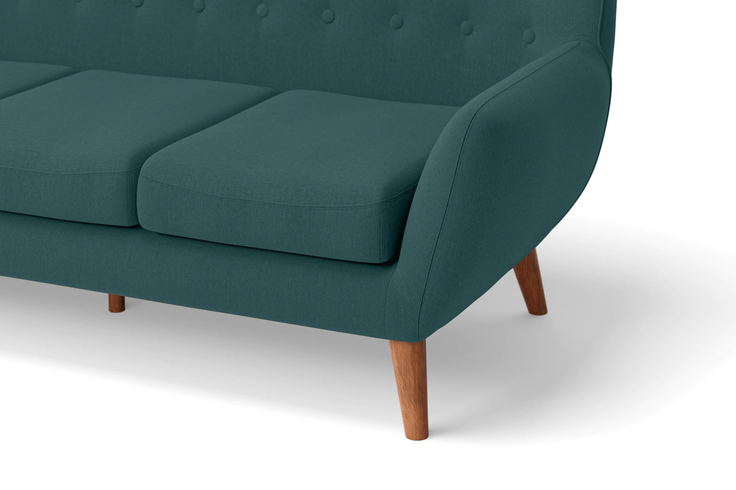 Casoria 3 Seater Sofa Teal Linen Fabric