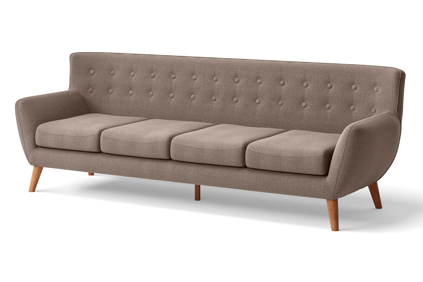 Casoria 4 Seater Sofa Caramel Linen Fabric