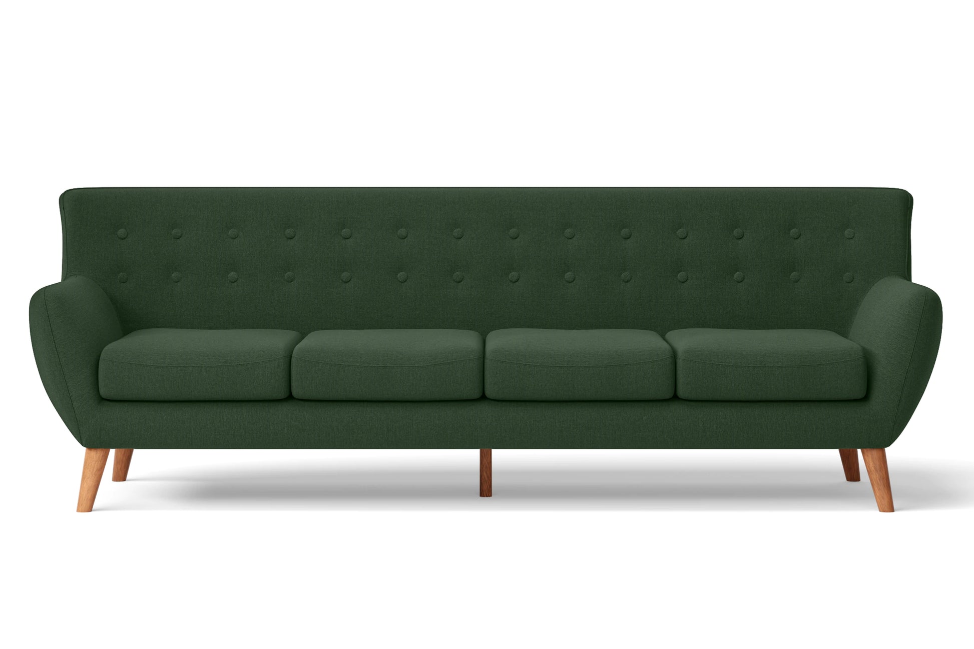 Casoria 4 Seater Sofa Forest Green Linen Fabric