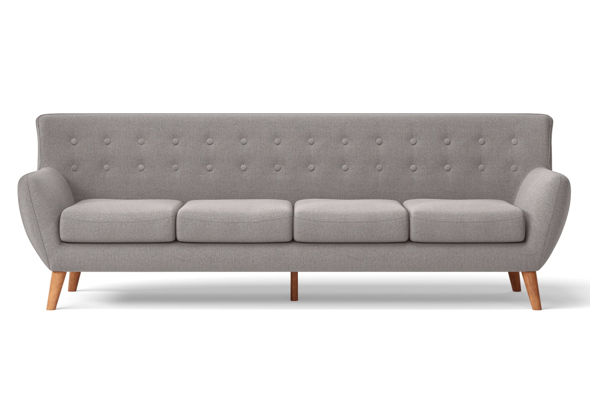 Casoria 4 Seater Sofa Grey Linen Fabric