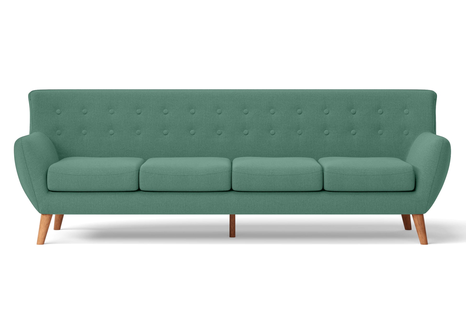 Casoria 4 Seater Sofa Mint Green Linen Fabric