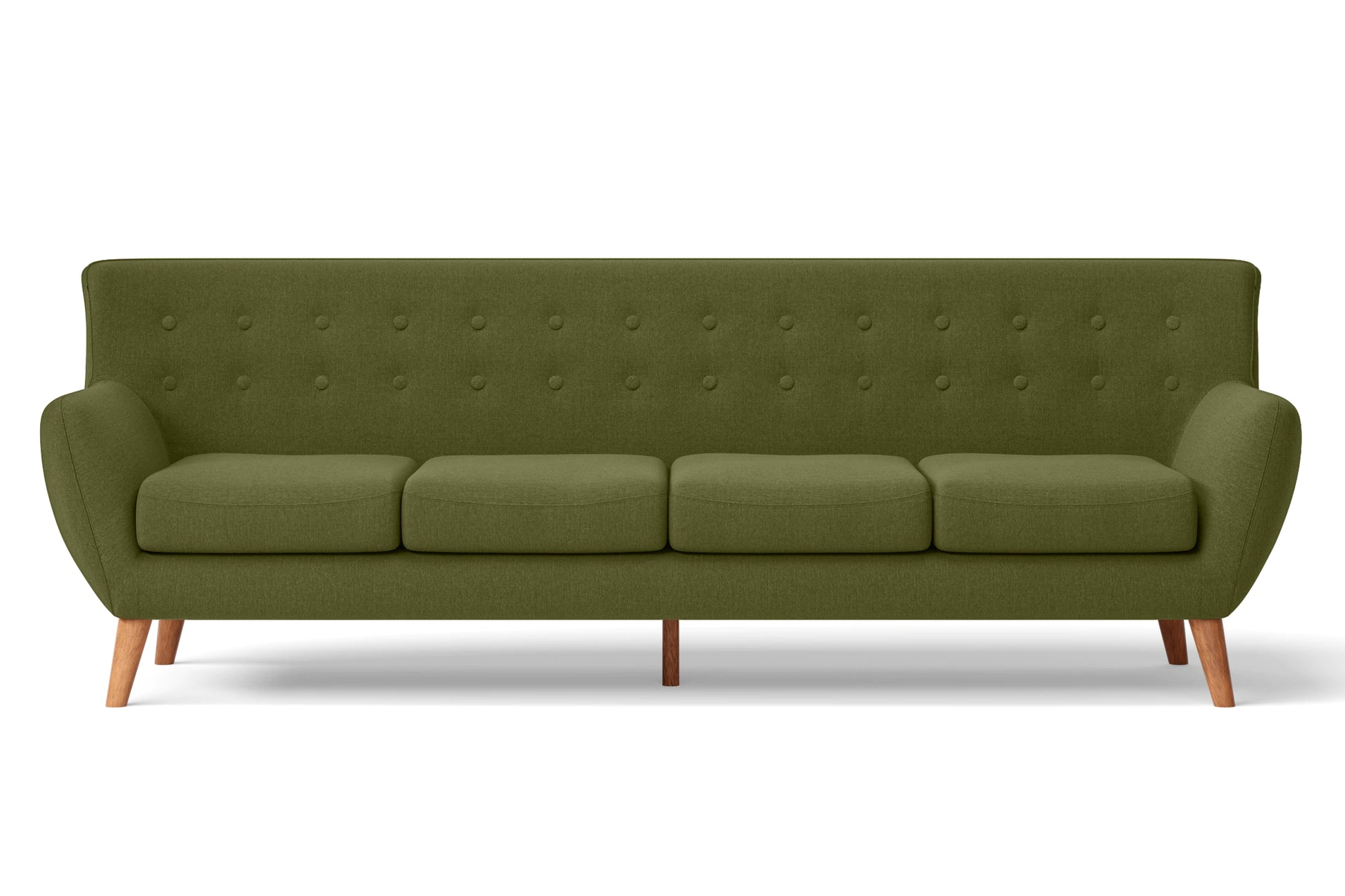 Casoria 4 Seater Sofa Olive Linen Fabric