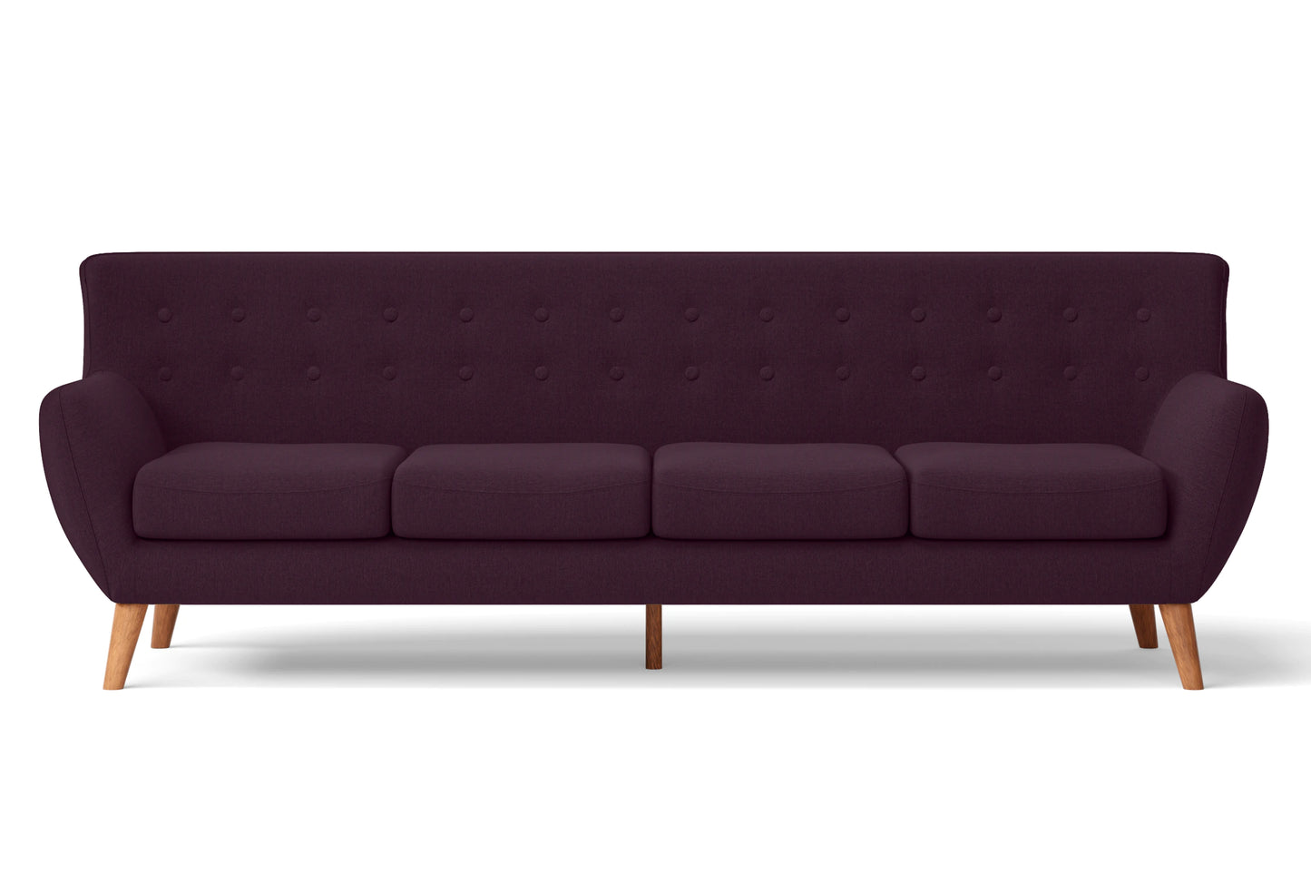 Casoria 4 Seater Sofa Purple Linen Fabric