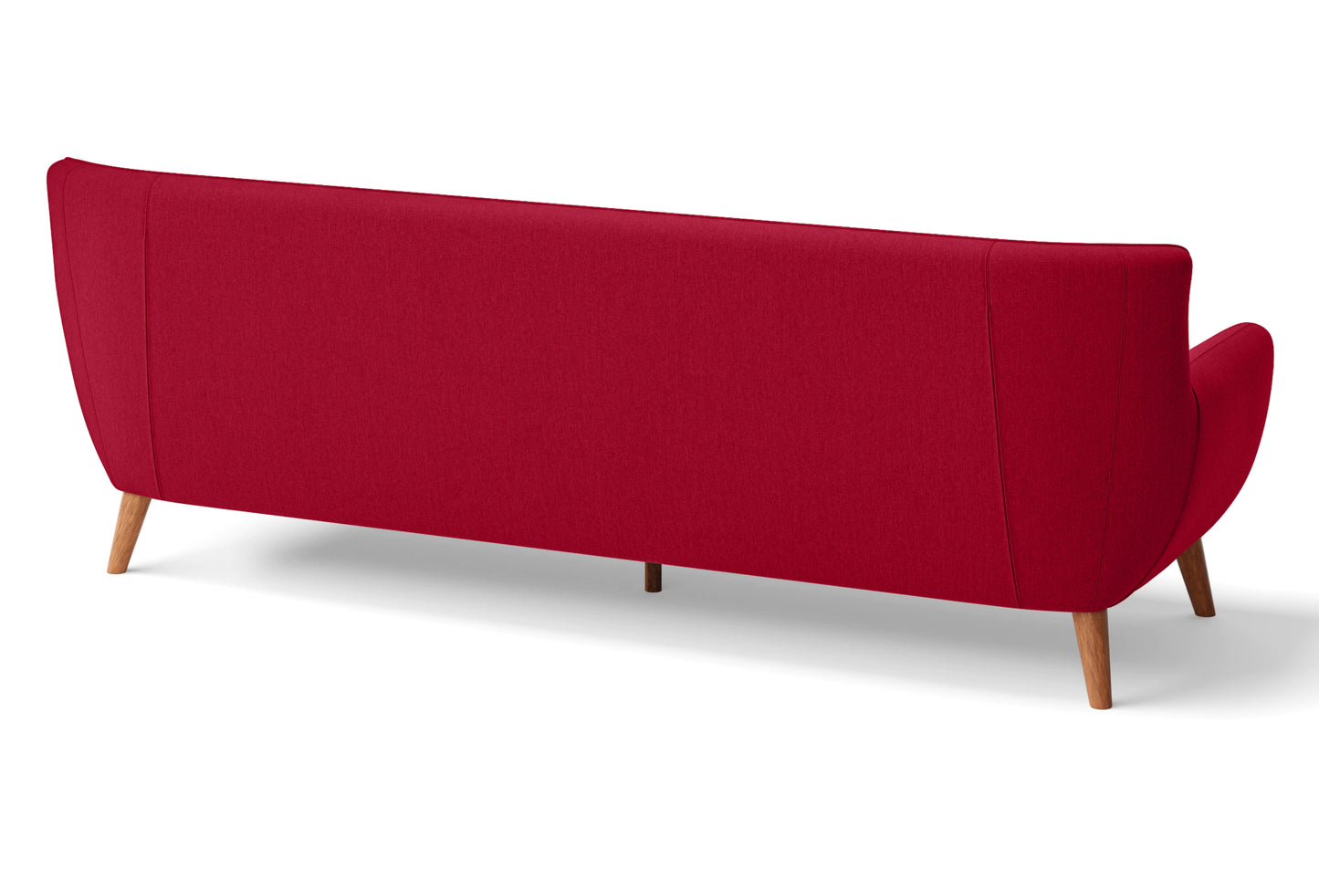 Casoria 4 Seater Sofa Red Linen Fabric