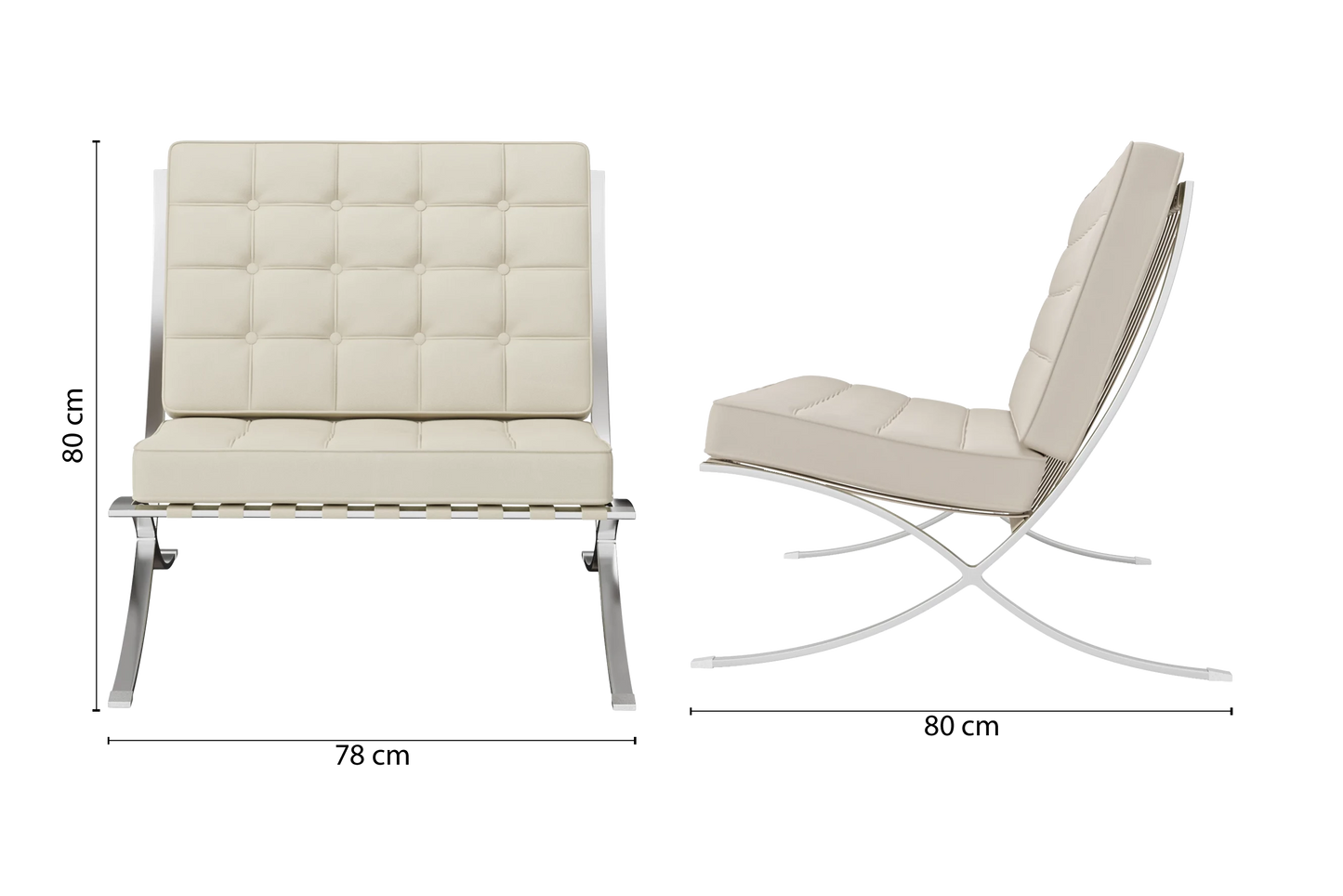 Catania Armchair Cream Leather