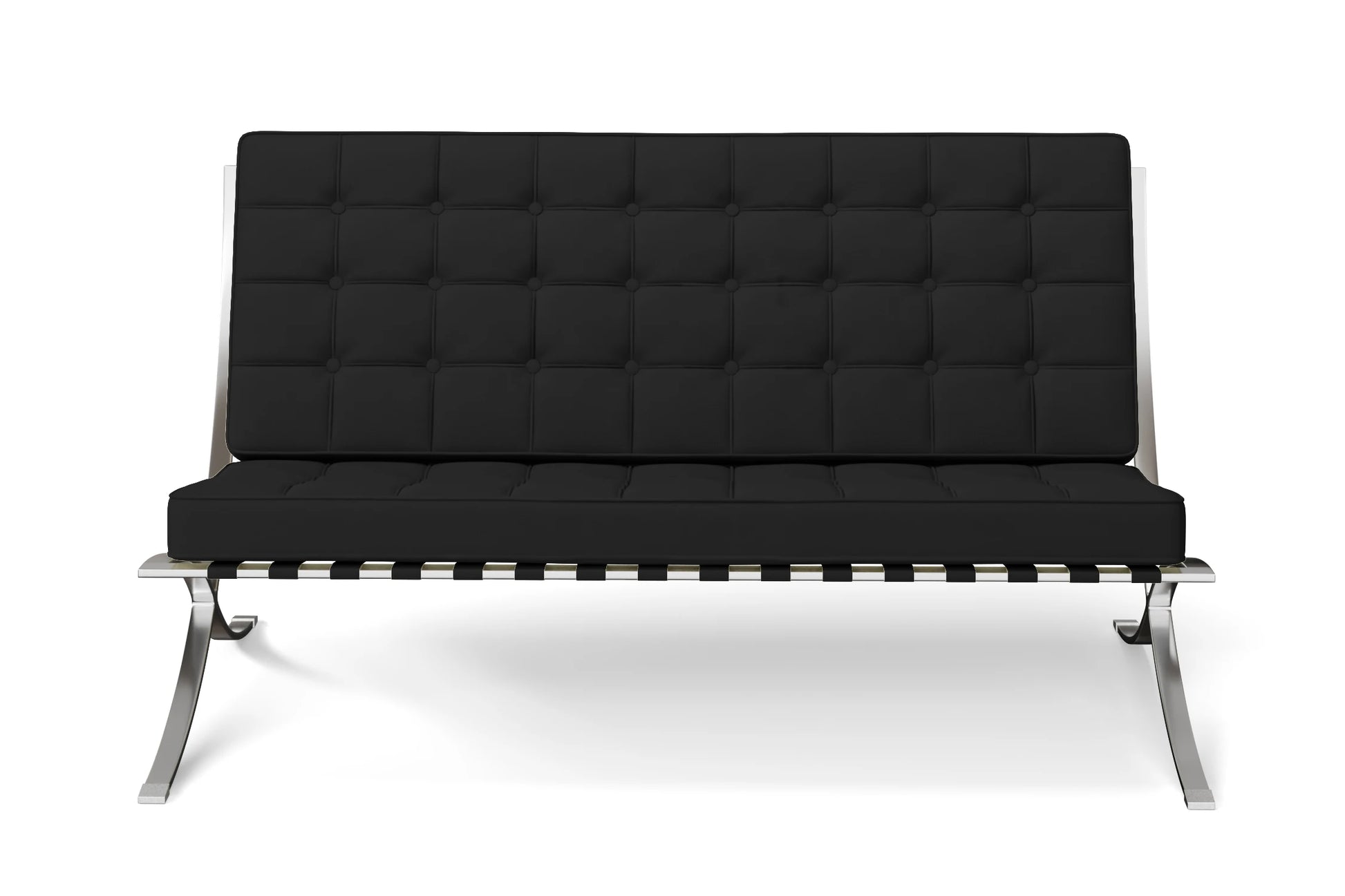 Catania 2 Seater Sofa Black Leather