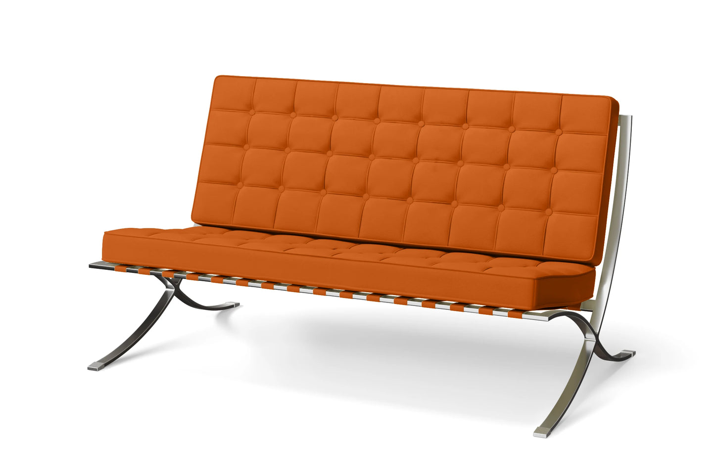 Catania 2 Seater Sofa Orange Leather