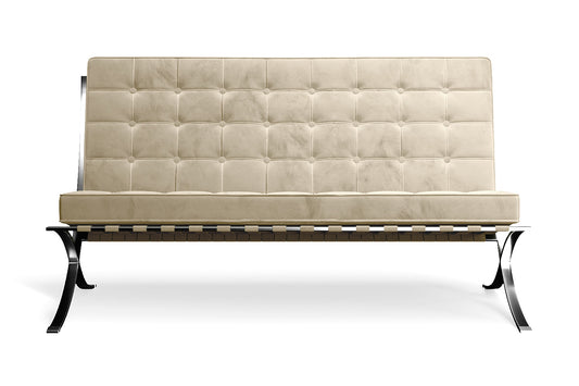 Catania 2 Seater Sofa Cream Velvet