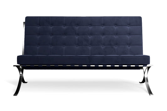 Catania 2 Seater Sofa Dark Blue Velvet