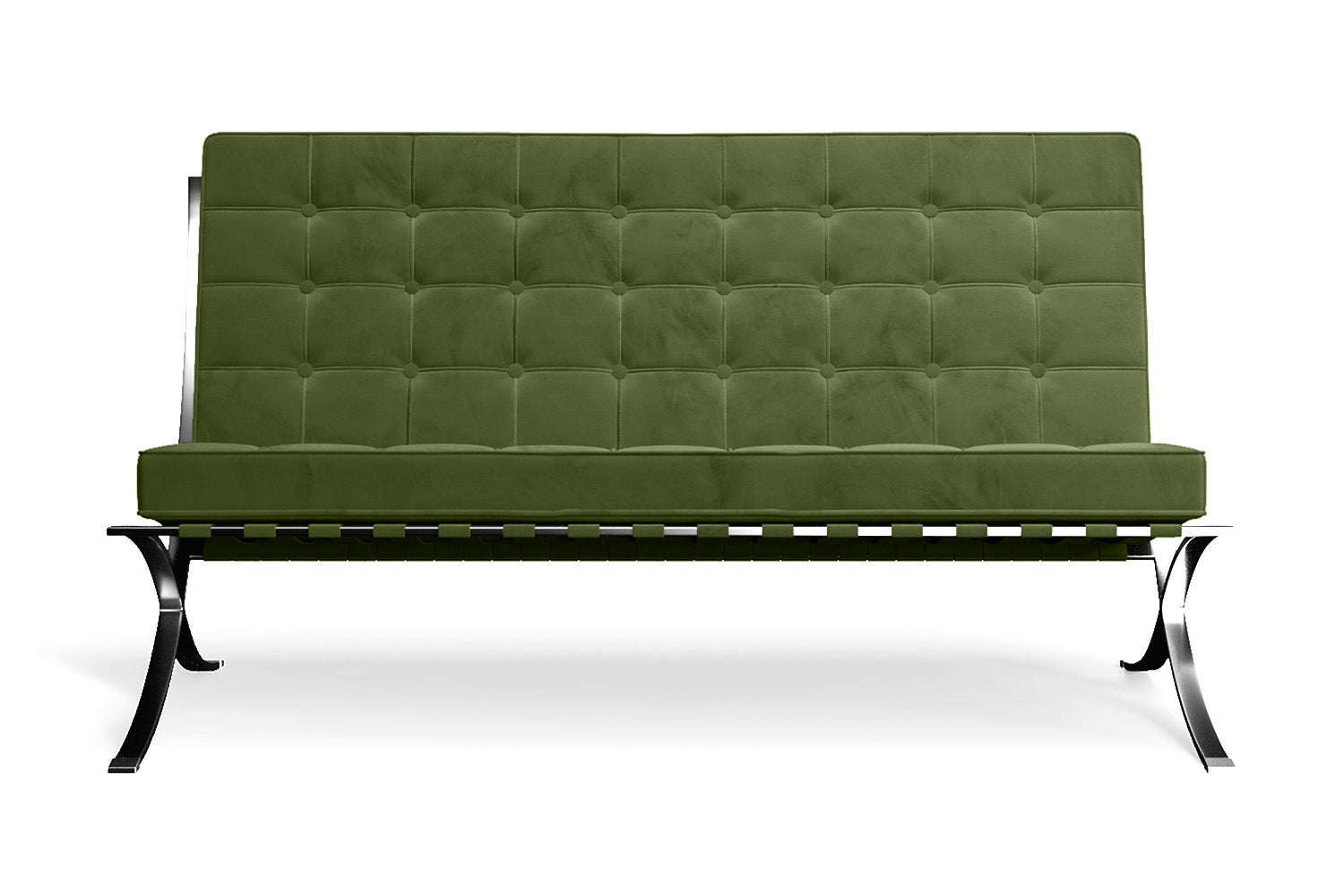 Catania 2 Seater Sofa Lime Velvet