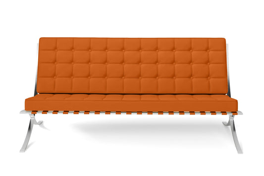 Catania 3 Seater Sofa Orange Leather