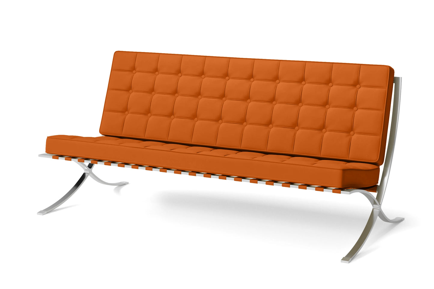 Catania 3 Seater Sofa Orange Leather