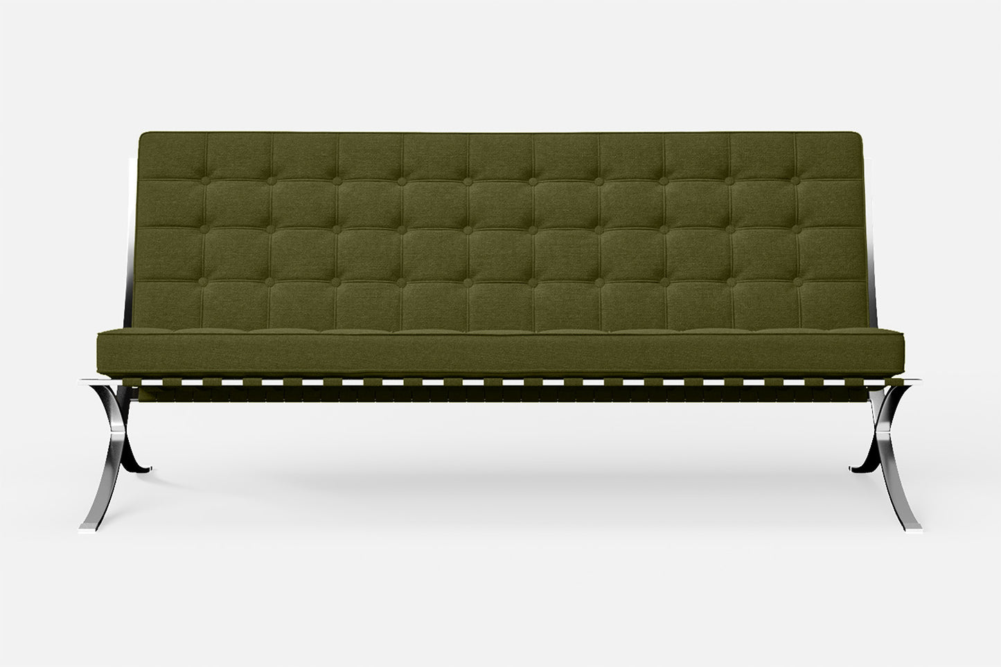 Catania 3 Seater Sofa Olive Linen Fabric