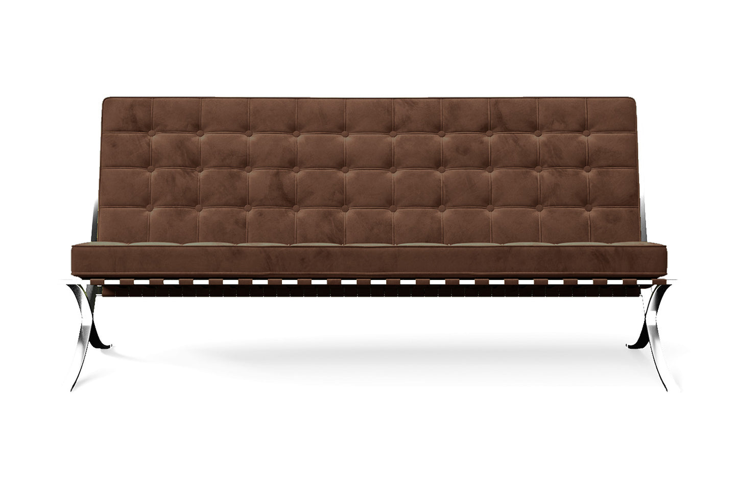 Catania 3 Seater Sofa Coffee Brown Velvet