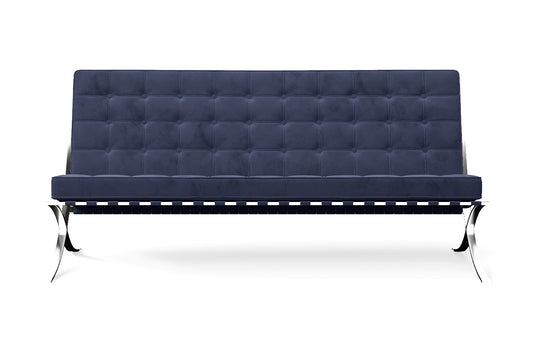 Catania 3 Seater Sofa Dark Blue Velvet