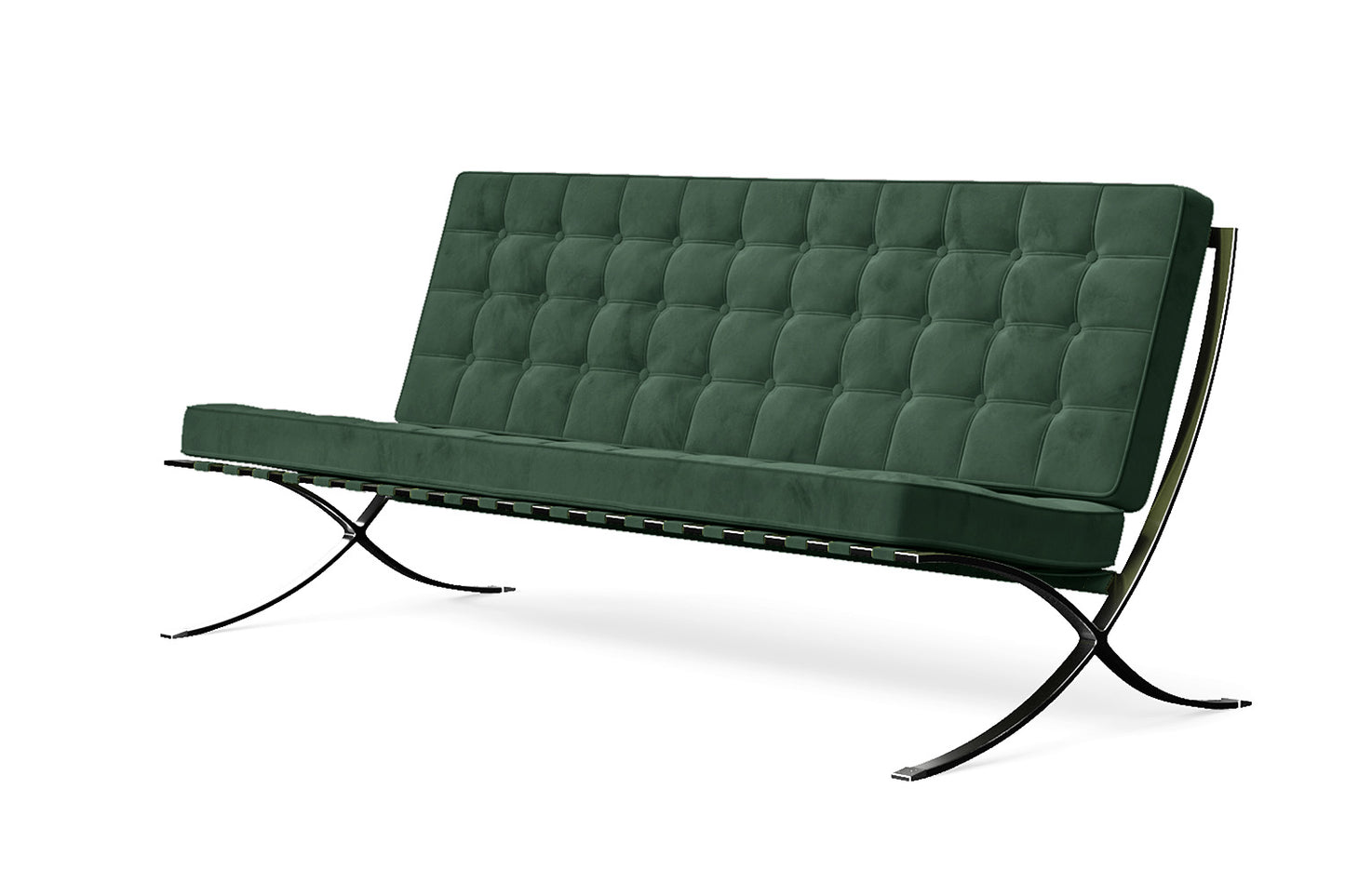 Catania 3 Seater Sofa Green Velvet