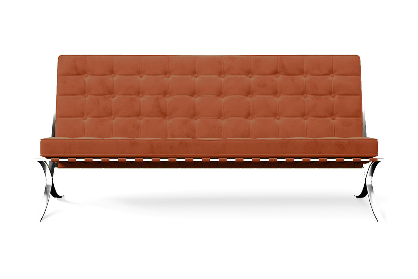 Catania 3 Seater Sofa Orange Velvet