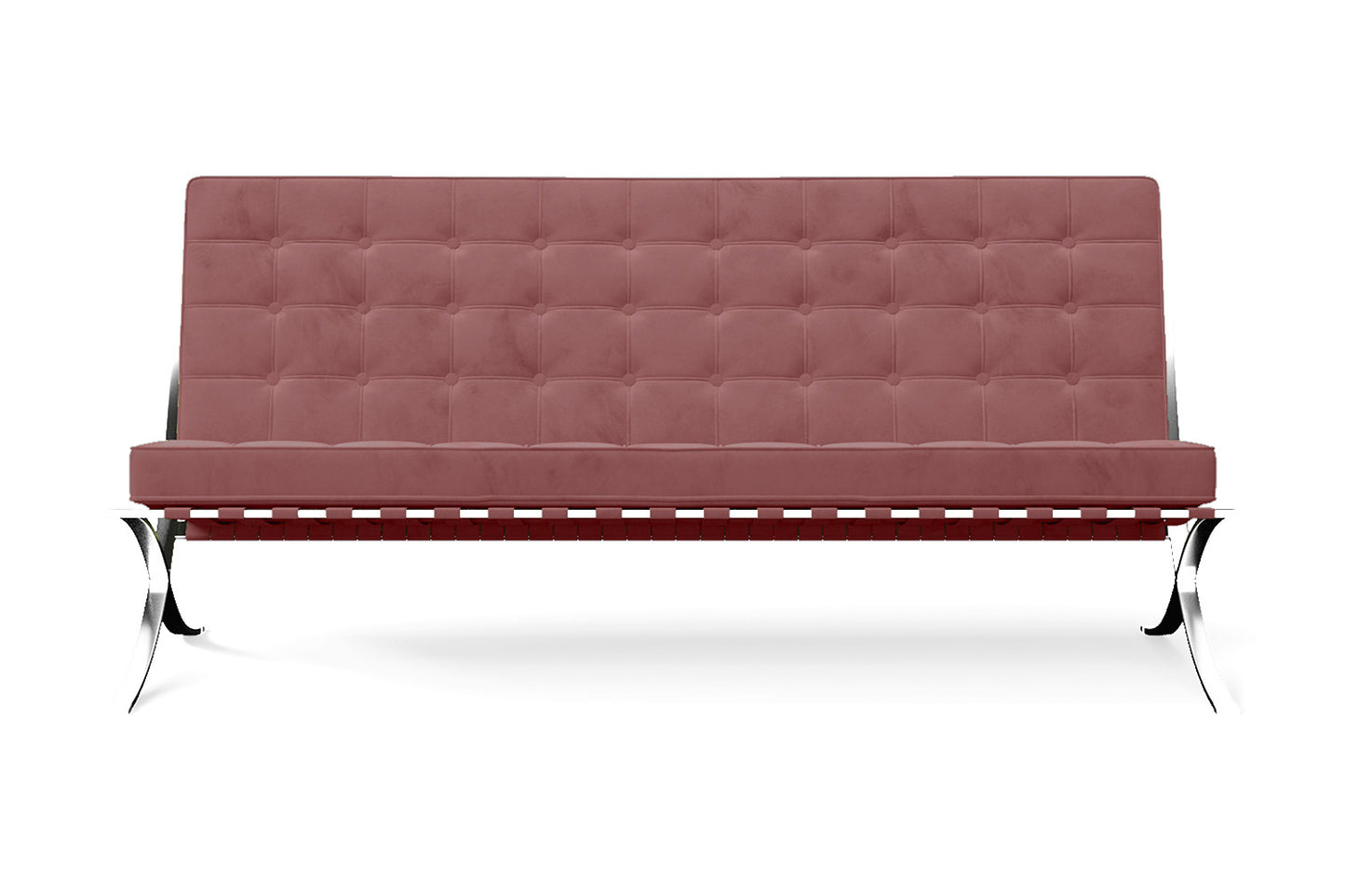 Catania 3 Seater Sofa Pink Velvet