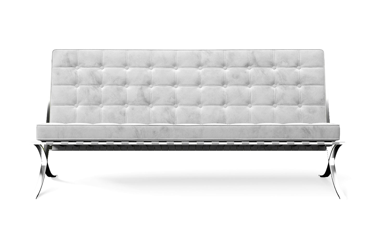 Catania 3 Seater Sofa White Velvet