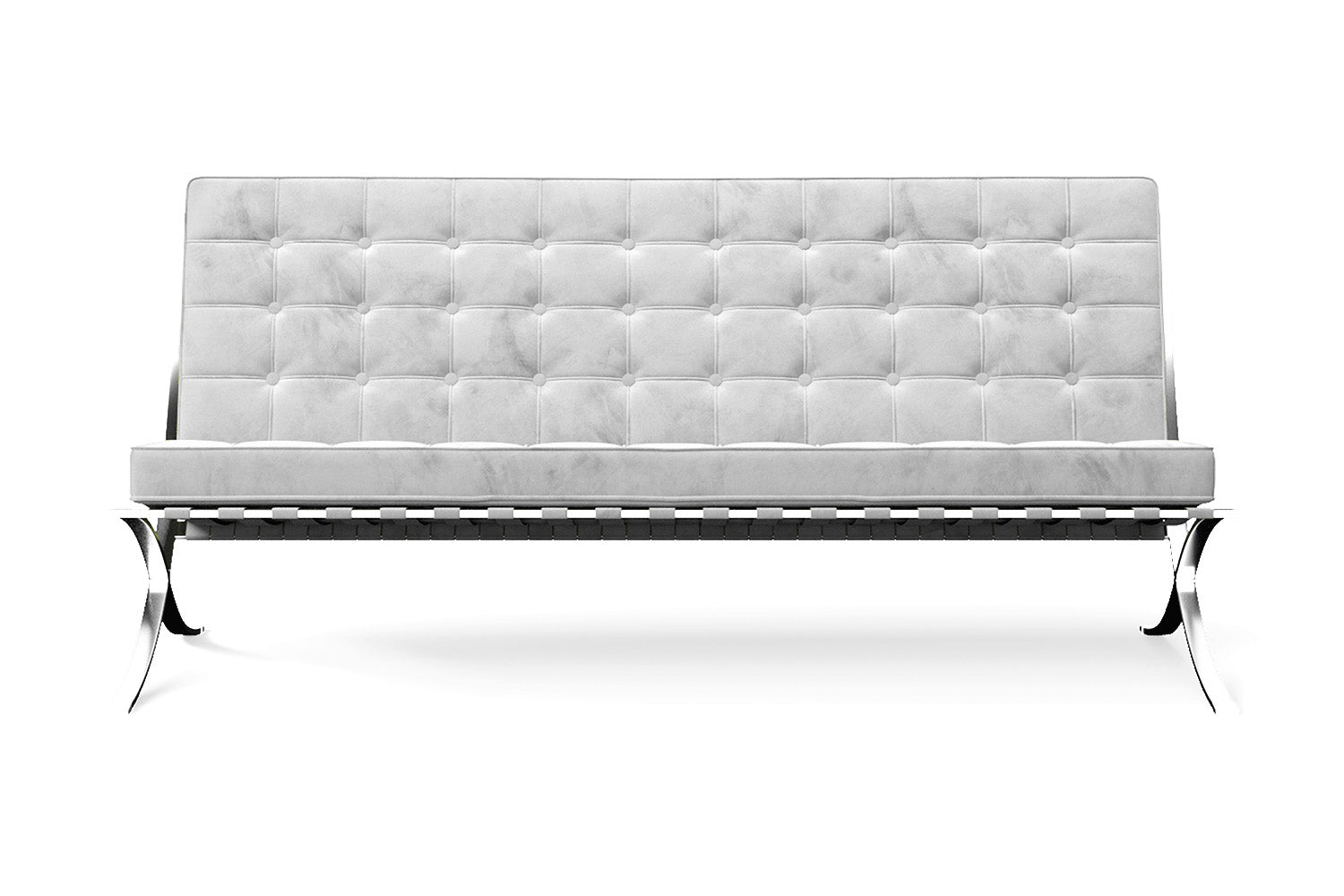 Catania 3 Seater Sofa White Velvet